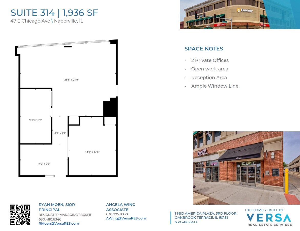 47 E Chicago Ave, Naperville, IL à louer Plan d’étage– Image 1 sur 1