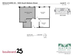 1805 S Bellaire St, Denver, CO à louer Plan de site– Image 1 sur 2