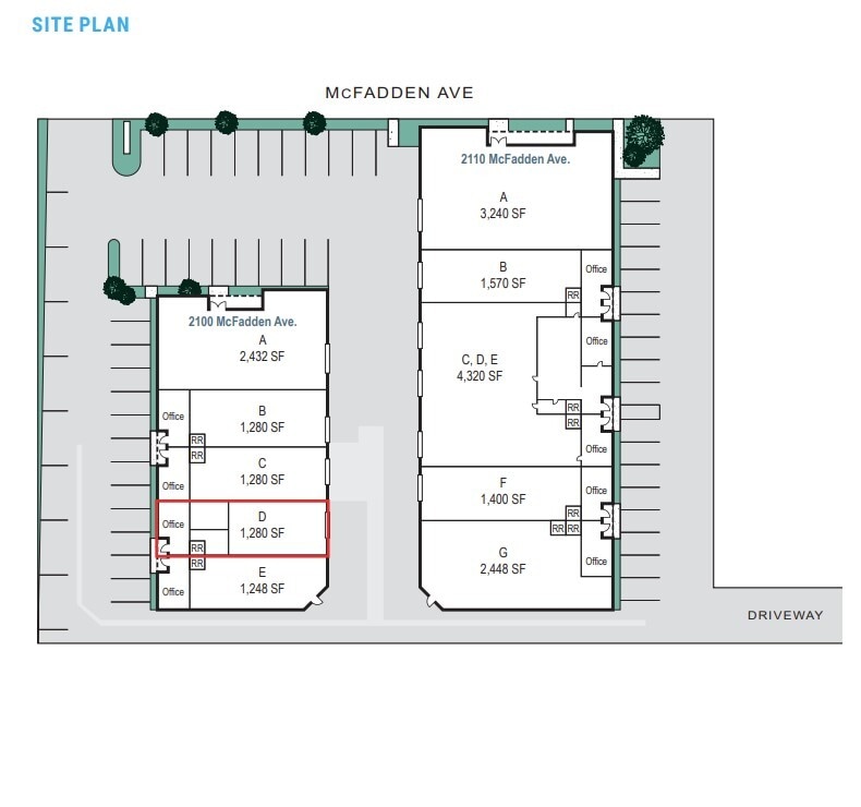 2100 E McFadden Ave, Santa Ana, CA à louer Plan d’étage– Image 1 sur 1