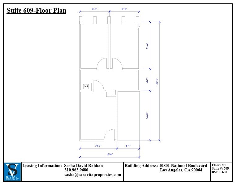 10801 National Blvd, Los Angeles, CA à louer Plan d’étage– Image 1 sur 7