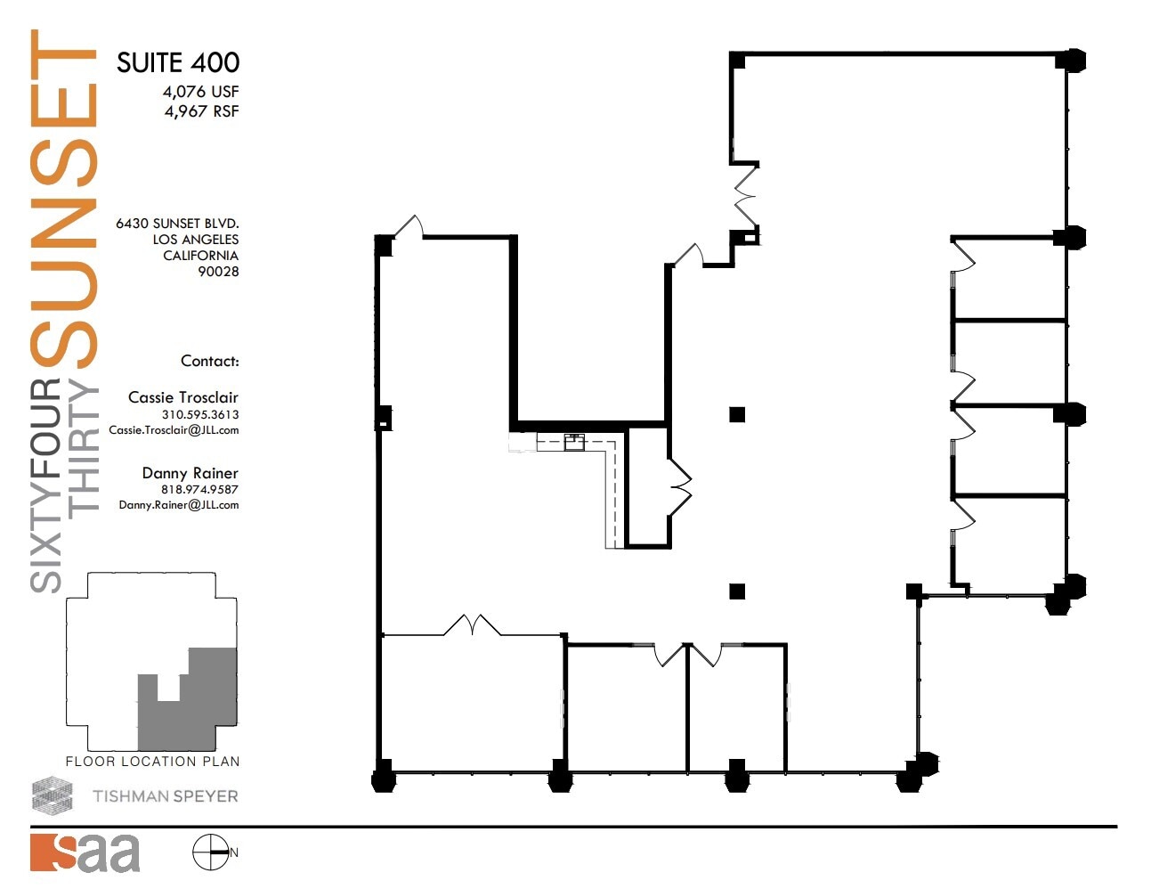 6430 W Sunset Blvd, Los Angeles, CA à louer Plan d’étage– Image 1 sur 1