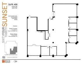 6430 W Sunset Blvd, Los Angeles, CA à louer Plan d’étage– Image 1 sur 1