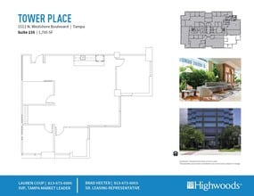 1511 N Westshore Blvd, Tampa, FL à louer Plan d’étage– Image 1 sur 1