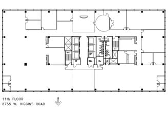 8725 W Higgins Rd, Chicago, IL à louer Plan d’étage– Image 1 sur 1