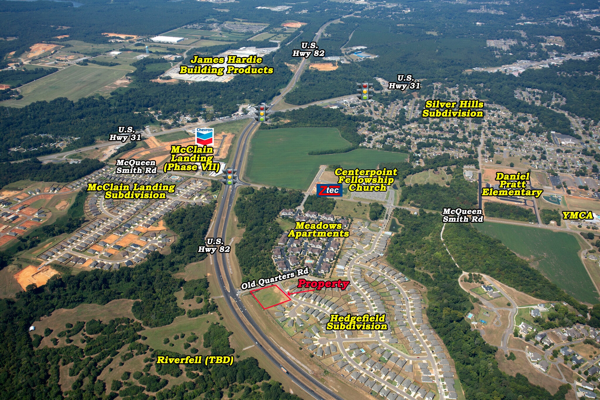 US Hwy 82 & Old Quarters Rd, Prattville, AL à vendre Aérien– Image 1 sur 3