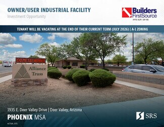Plus de détails pour 1935 E Deer Valley Dr, Phoenix, AZ - Industriel/Logistique à vendre