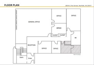 200 W 21st St, Norfolk, VA à louer Plan d’étage– Image 1 sur 1