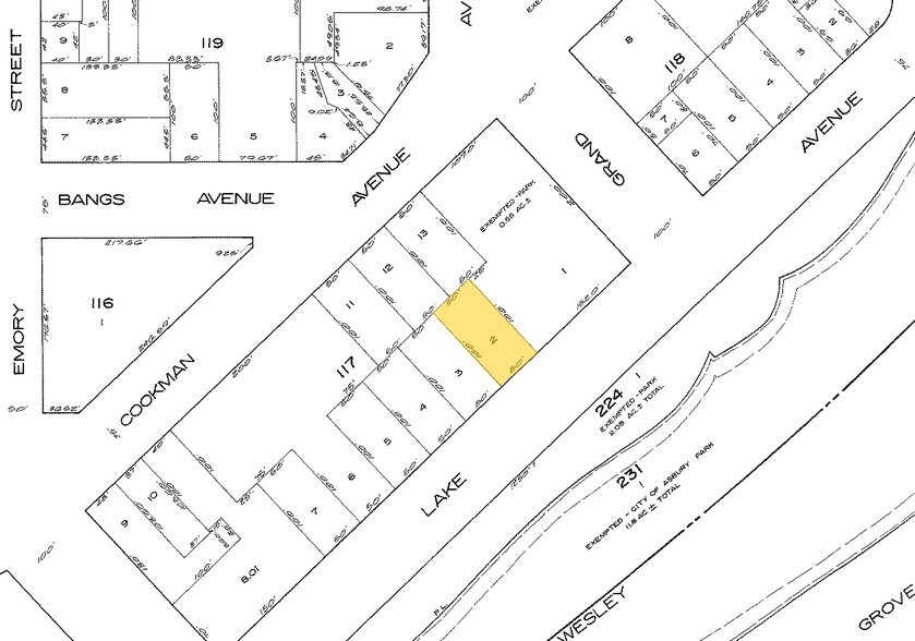 515 Lake Ave, Asbury Park, NJ à vendre - Plan cadastral – Image 1 sur 1