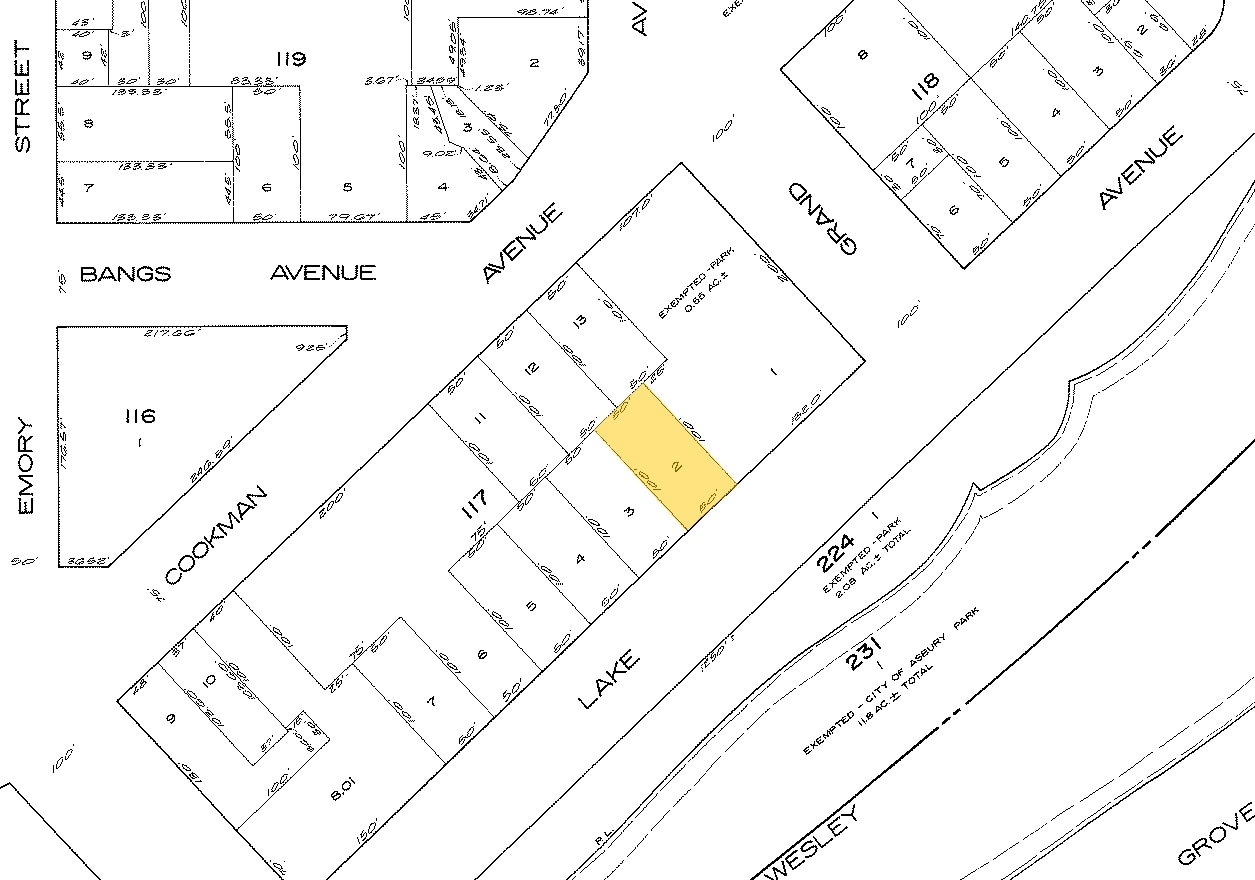 515 Lake Ave, Asbury Park, NJ à vendre Plan cadastral– Image 1 sur 2