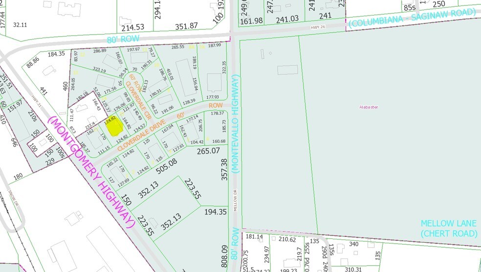 105 Cloverdale Dr, Alabaster, AL à louer - Plan cadastral – Image 2 sur 8