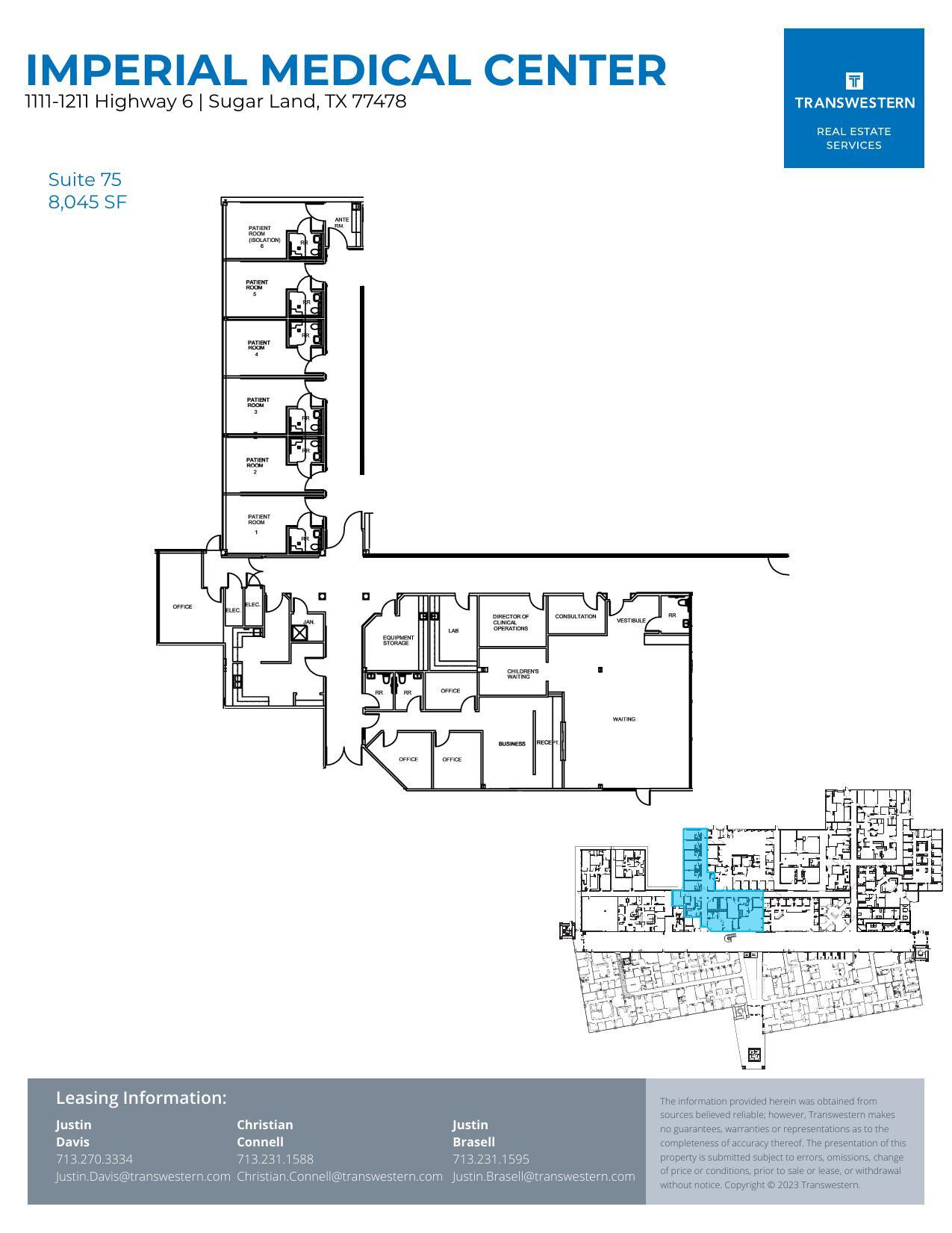 1111-1211 Highway 6, Sugar Land, TX à louer Plan d’étage– Image 1 sur 1