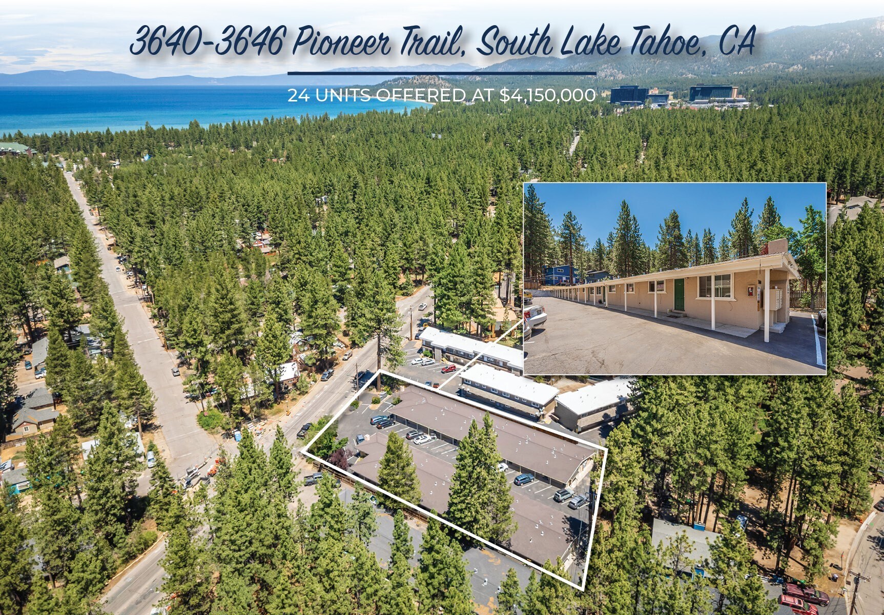 3640-3646 Pioneer Trail, South Lake Tahoe, CA à vendre Photo de l’immeuble– Image 1 sur 26