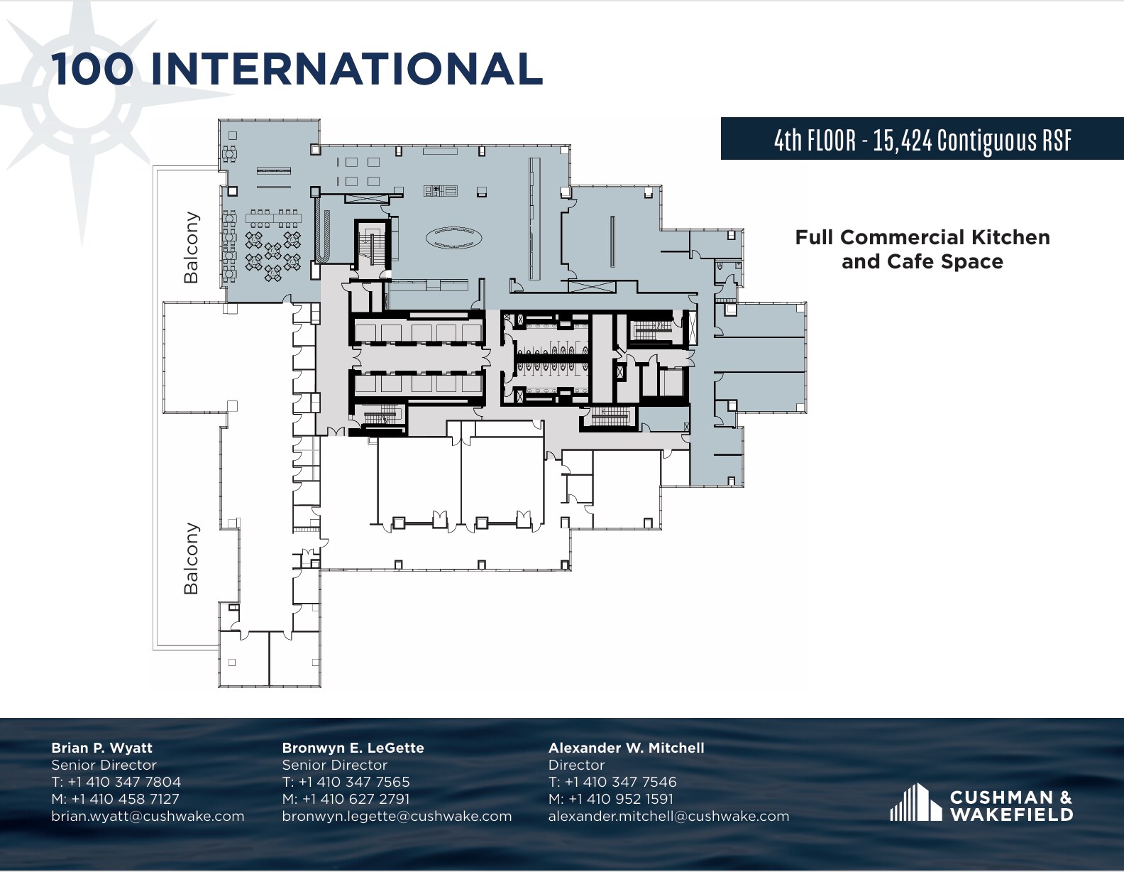 100 International Dr, Baltimore, MD à louer Plan d’étage– Image 1 sur 2