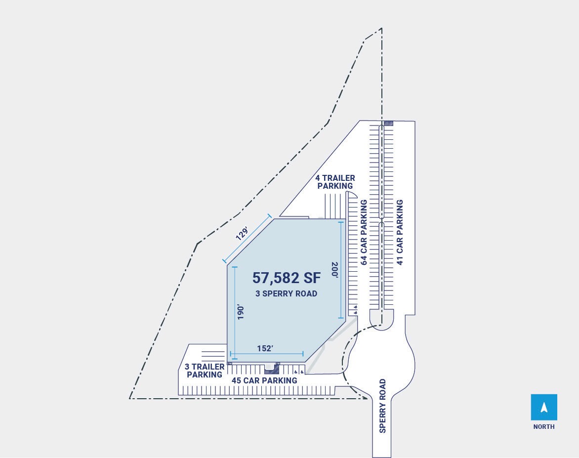3 Sperry Rd, Fairfield, NJ à louer Plan de site– Image 1 sur 2
