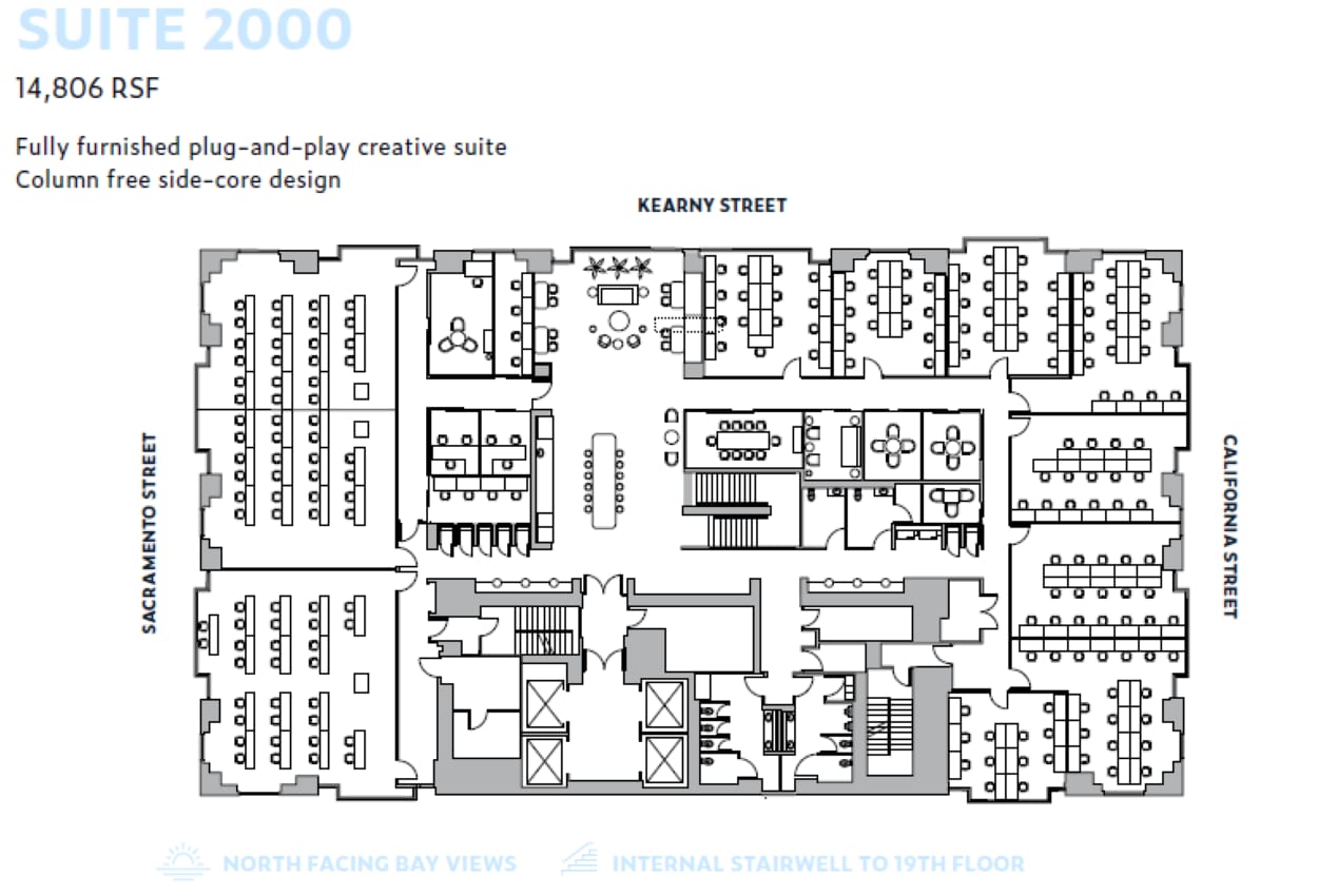600 California St, San Francisco, CA à louer Plan d’étage– Image 1 sur 1