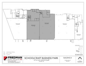 13115-13131 Waco Dr, Livonia, MI à louer Plan d’étage– Image 2 sur 2