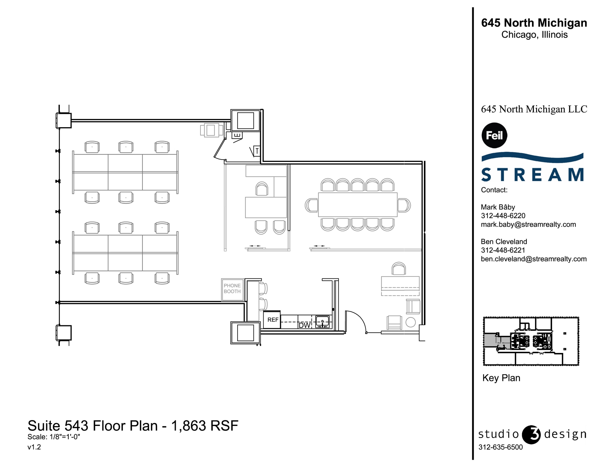 645 N Michigan Ave, Chicago, IL à louer Plan d’étage– Image 1 sur 1