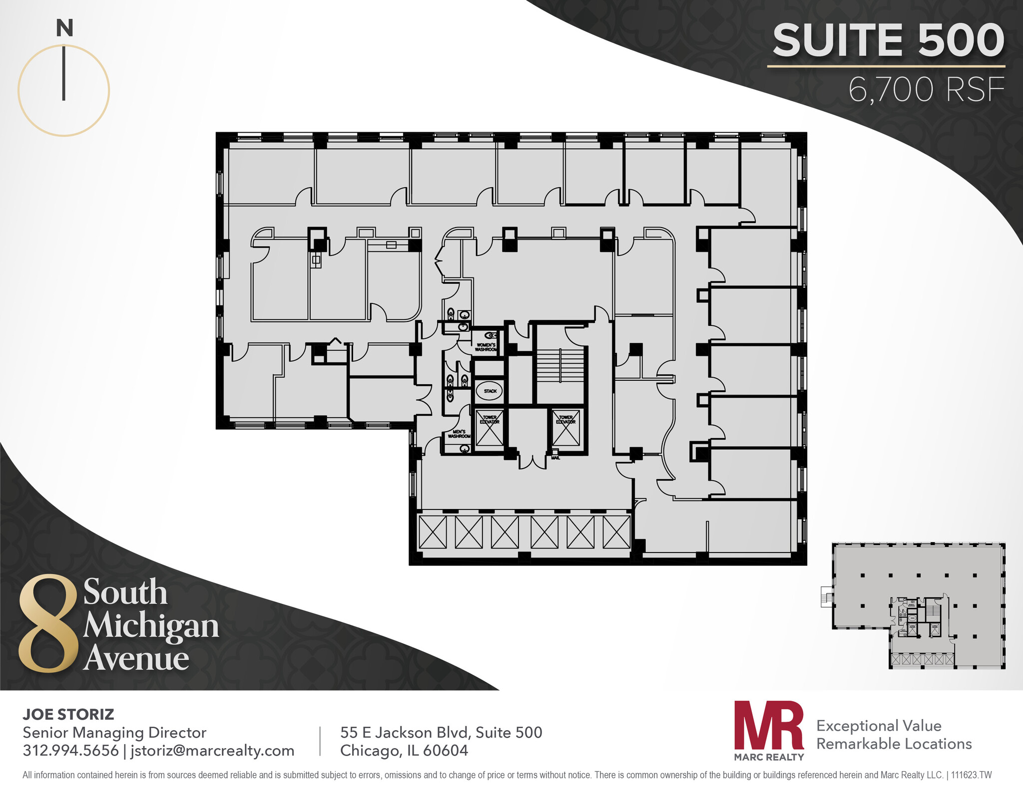 8 S Michigan Ave, Chicago, IL à louer Plan d’étage– Image 1 sur 11