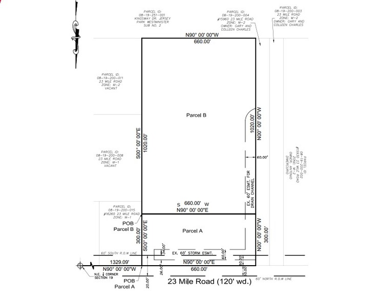 18074 23 Mile Rd, Macomb Township, MI à vendre - Plan de site – Image 2 sur 3