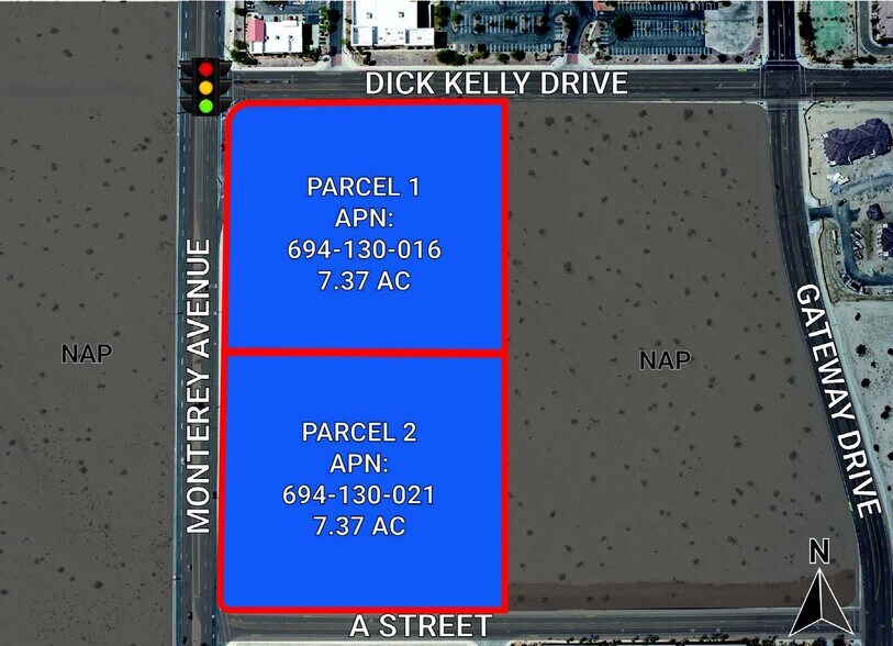 SEC Monterey Ave & Dick Kelly Dr, Palm Desert, CA à vendre - Plan cadastral – Image 2 sur 4