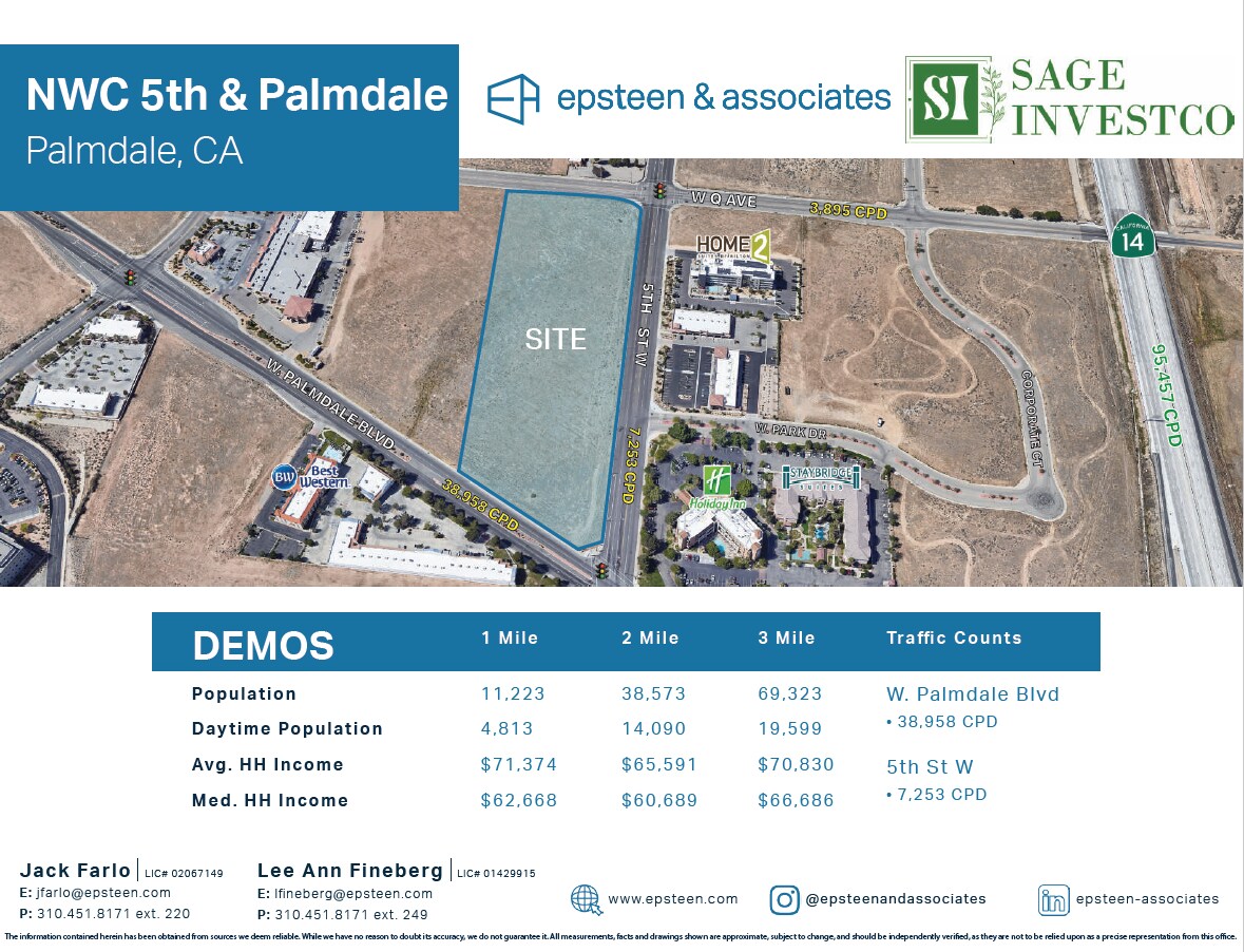 NWC Palmdale Blvd & 5th Street W, Palmdale, CA à louer Photo principale– Image 1 sur 2