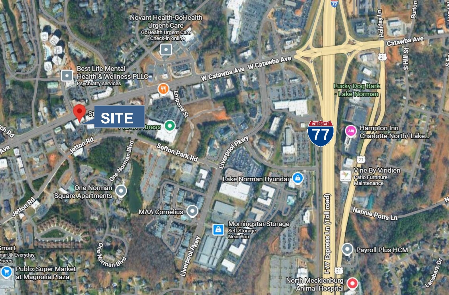 19824 W Catawba Ave, Cornelius, NC à louer Carte– Image 1 sur 1