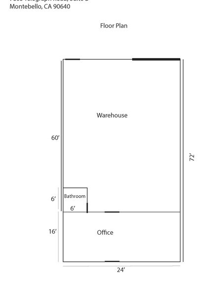 7801-7807 Telegraph Rd, Montebello, CA à louer - Plan d’étage – Image 2 sur 15