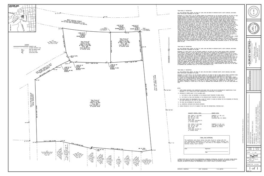 1007 W DeKalb St, Camden, SC à vendre - Plan de site – Image 2 sur 2