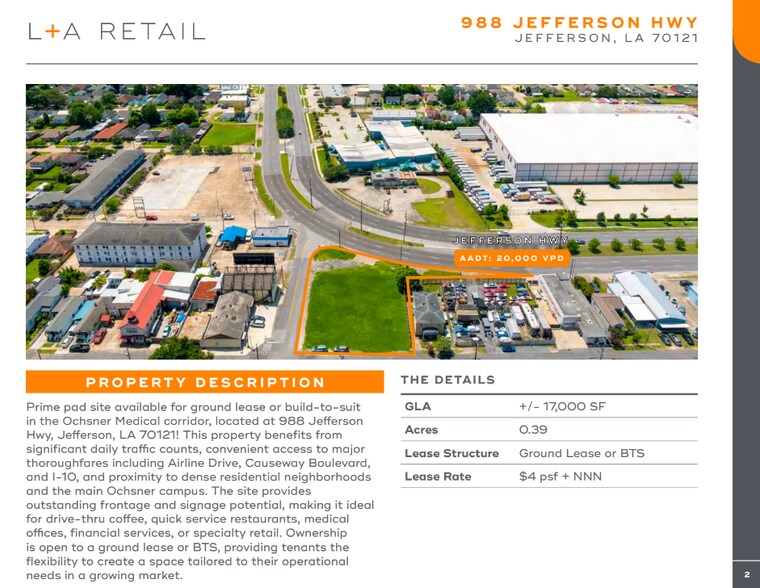 988 Jefferson Hwy, Jefferson, LA à louer - Photo de l’immeuble – Image 2 sur 4
