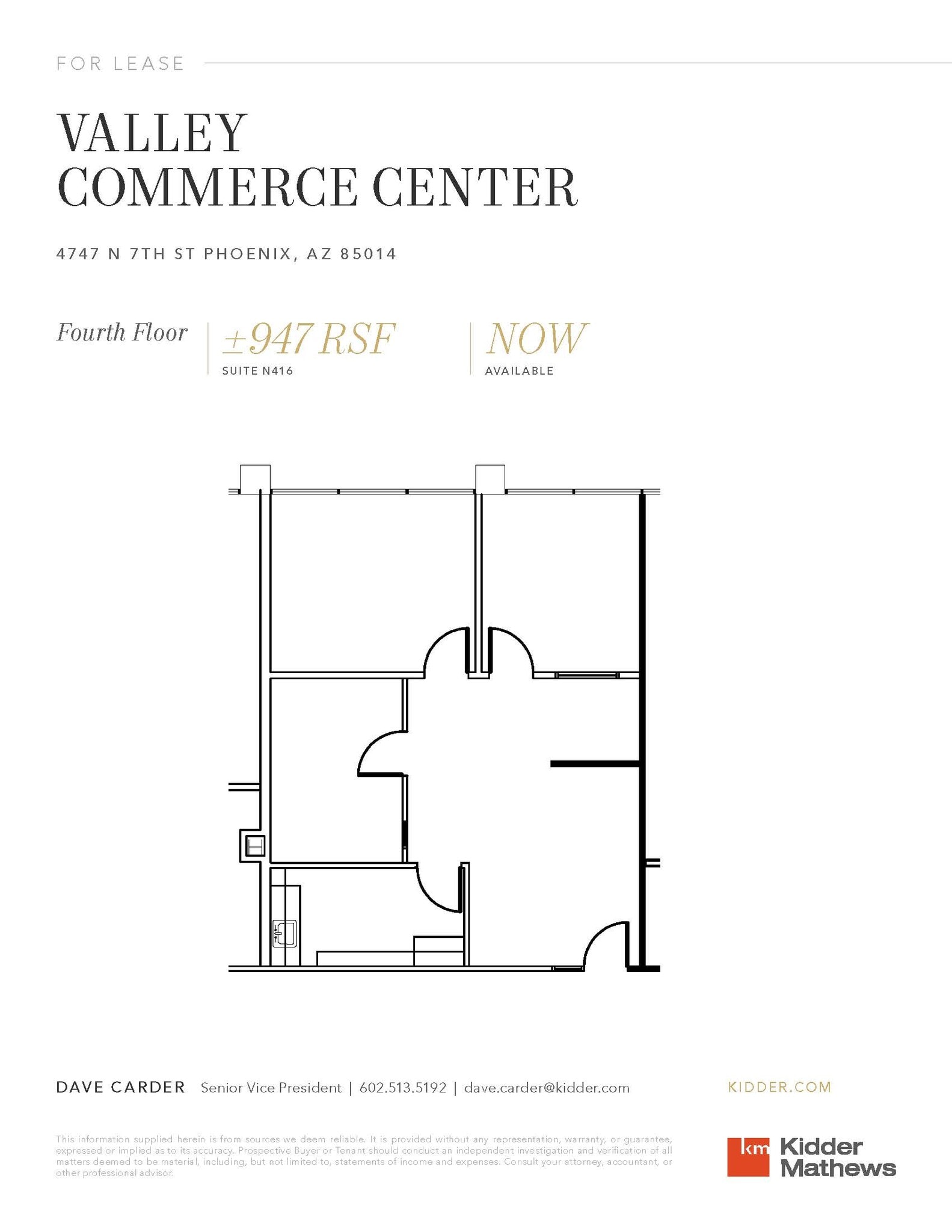 4745 N 7th St, Phoenix, AZ à louer Plan d’étage– Image 1 sur 1