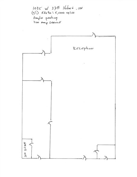 1055 W 37th Ave, Hobart, IN à louer - Plan d’étage – Image 2 sur 3