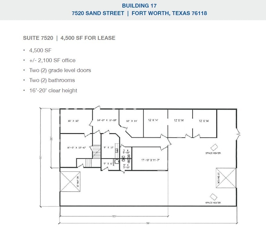 2501-2519 Gravel Dr, Fort Worth, TX à louer Plan d’étage– Image 1 sur 1