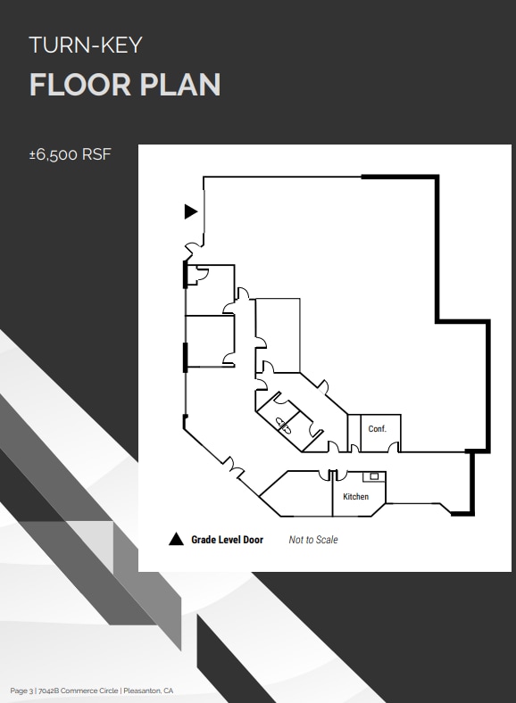 7042 Commerce Cir, Pleasanton, CA à louer Plan d’étage– Image 1 sur 1
