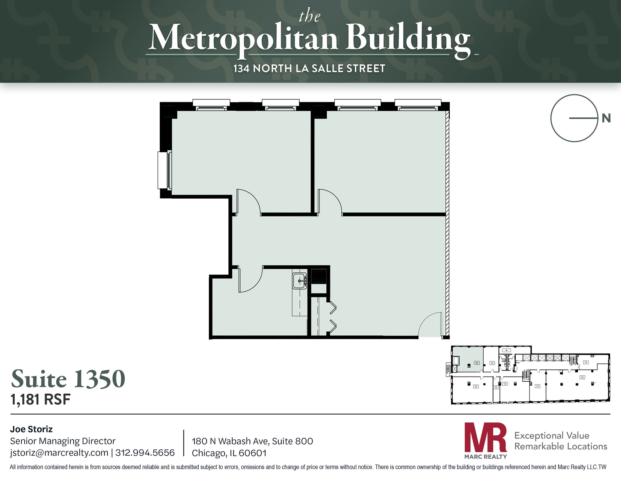 134 N LaSalle St, Chicago, IL à louer Plan d’étage– Image 1 sur 5