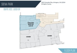 2301 Columbia Pike, Arlington, VA à louer Plan d’étage– Image 1 sur 1