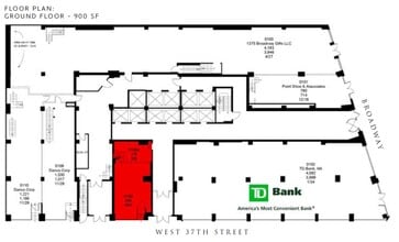 1375 Broadway, New York, NY à louer Plan d’étage– Image 2 sur 2