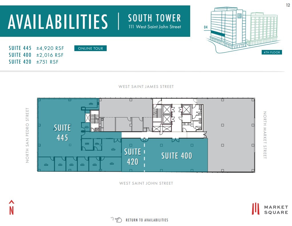 111 W Saint John St, San Jose, CA à louer Plan d’étage– Image 1 sur 1