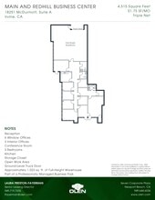 1200 Main St, Irvine, CA à louer Plan d’étage– Image 1 sur 1