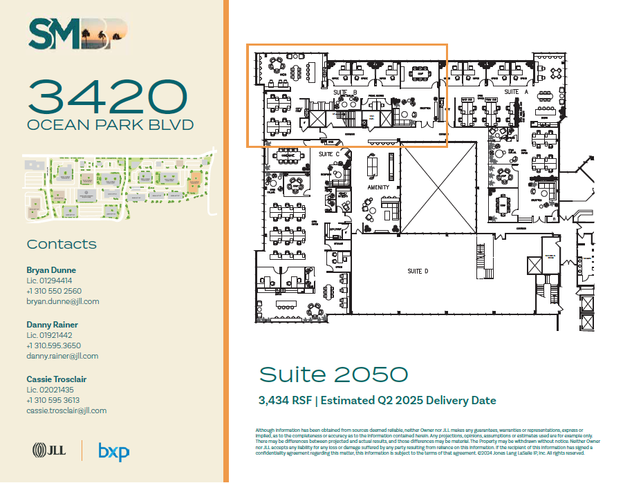 3420 Ocean Park Blvd, Santa Monica, CA à louer Plan d’étage– Image 1 sur 1