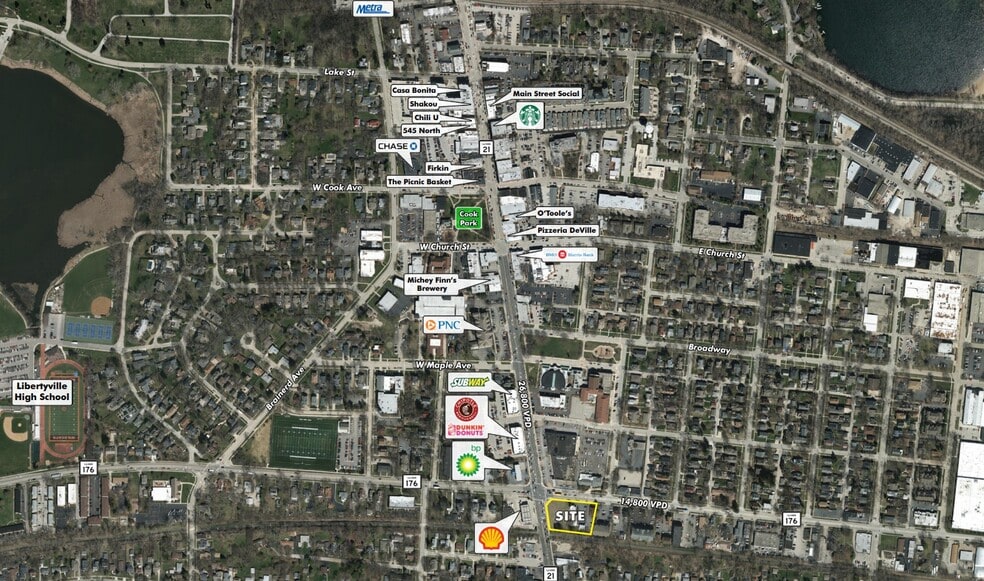 Route 176 & Milwaukee Ave, Libertyville, IL à louer - Aérien – Image 2 sur 3