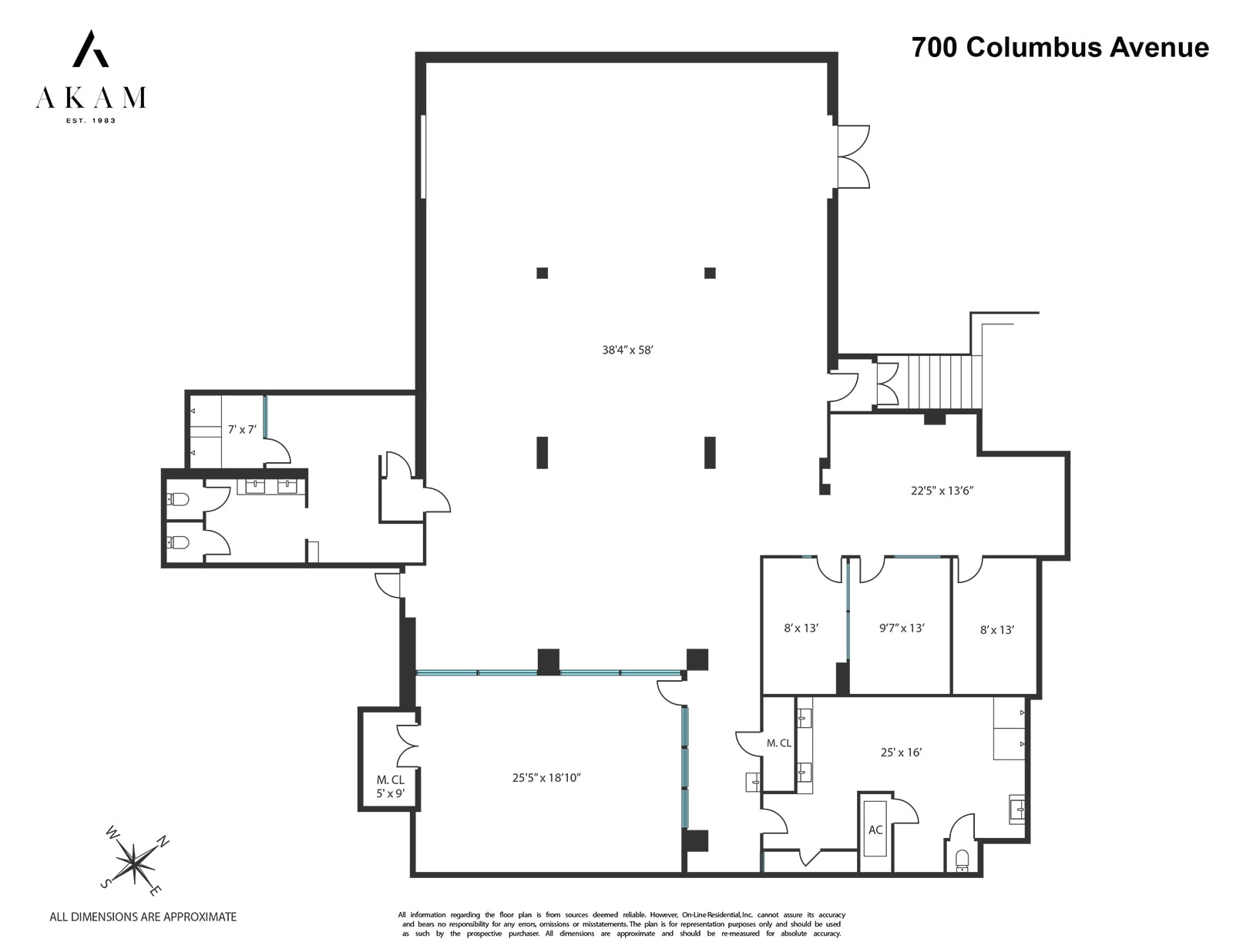 700 Columbus Ave, New York, NY à louer Plan d’étage– Image 1 sur 1