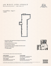 416 W 13th St, New York, NY à louer Plan d’étage– Image 2 sur 3