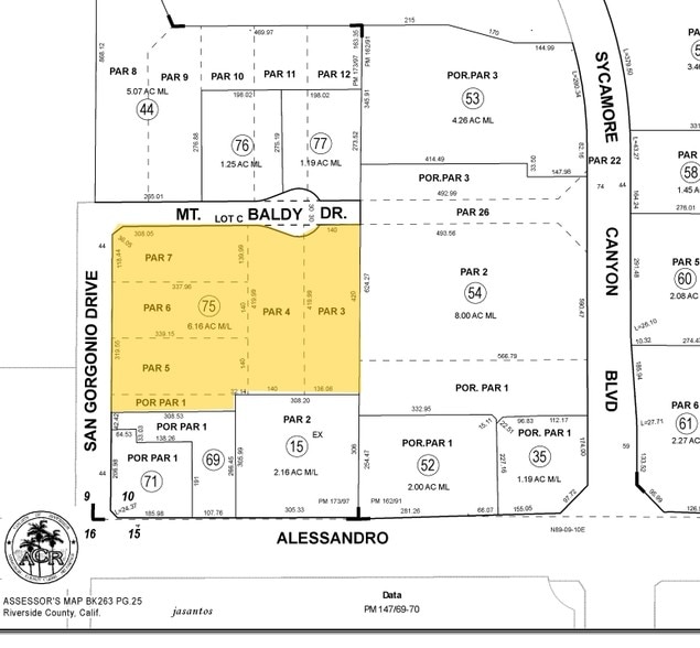 7350 San Gorgonio Dr, Riverside, CA à vendre - Plan cadastral – Image 2 sur 8