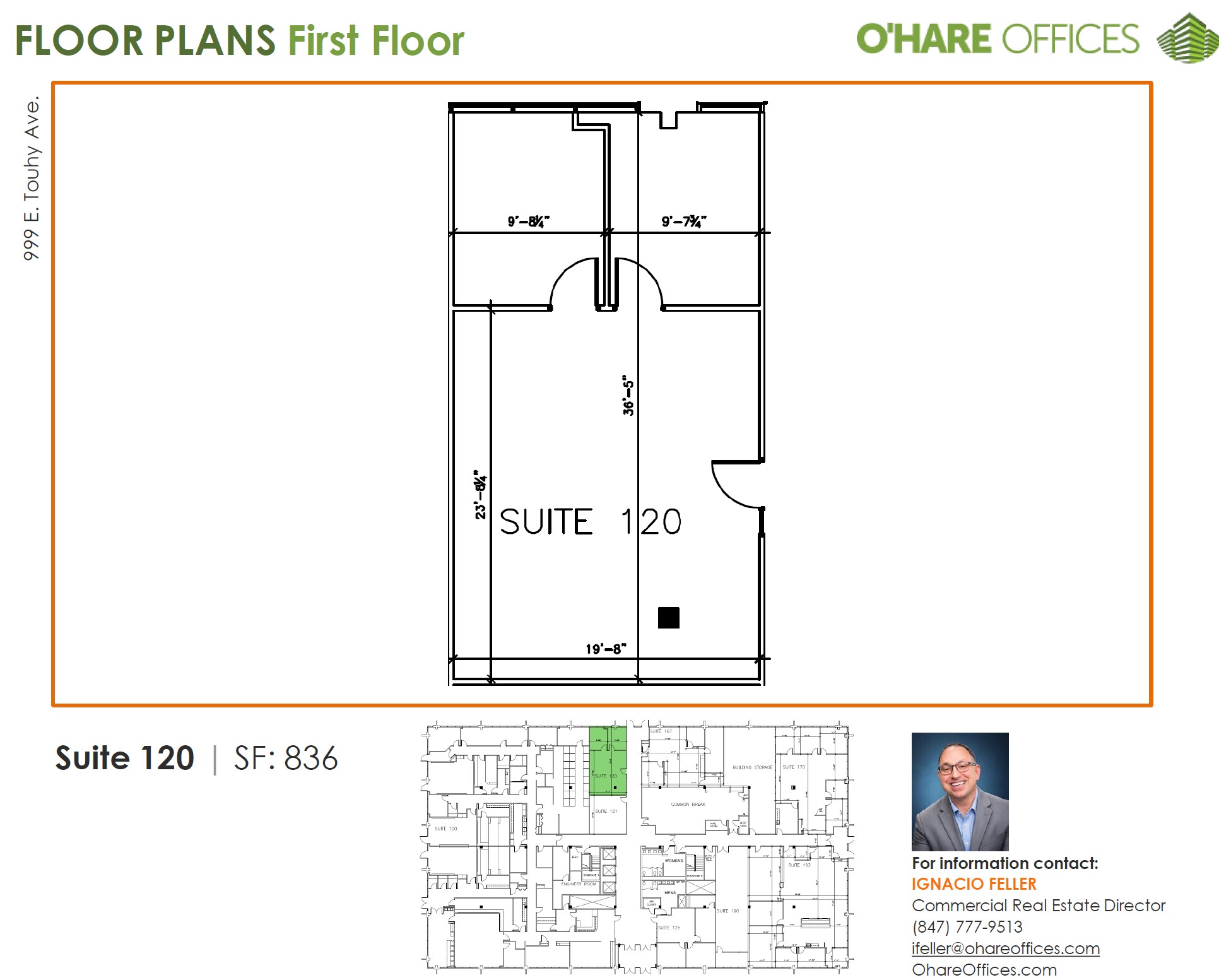 999 E Touhy Ave, Des Plaines, IL à louer Plan d’étage– Image 1 sur 1
