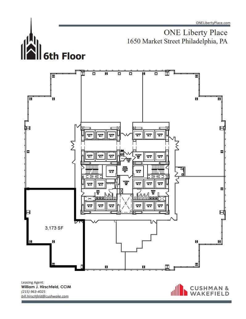 1650 Market St, Philadelphia, PA à louer Plan d’étage– Image 1 sur 1