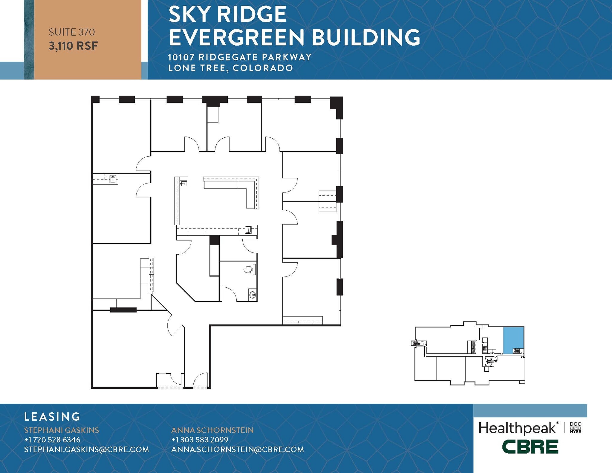 10535 Park Meadows Blvd, Lone Tree, CO à louer Plan d’étage– Image 1 sur 1