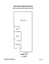 260 S Alma School Rd, Mesa, AZ à louer Plan d’étage– Image 1 sur 1