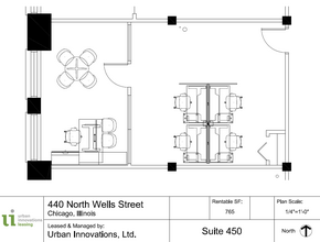 440 N Wells St, Chicago, IL à louer Plan d’étage– Image 1 sur 5