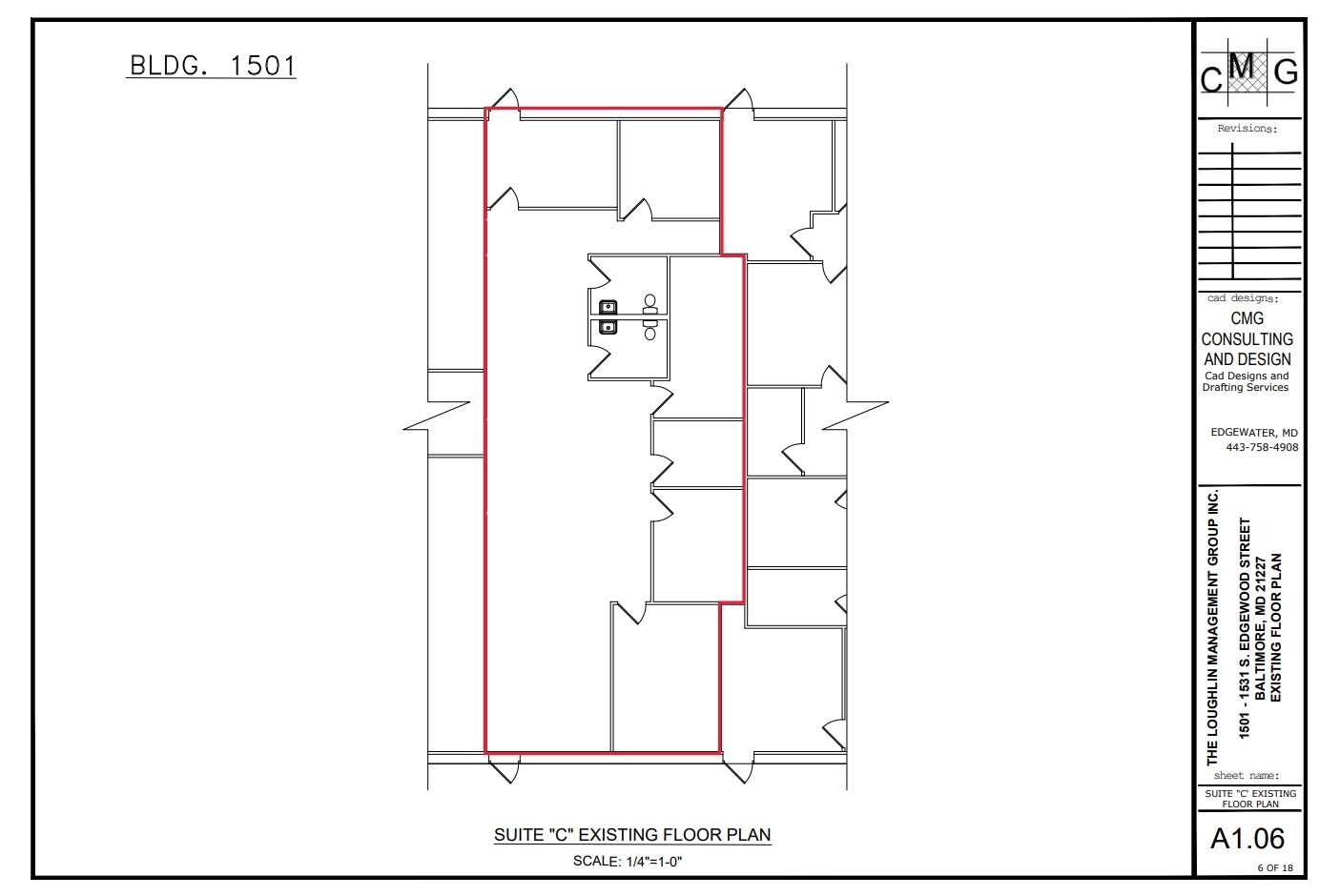 1501 S Edgewood St, Baltimore, MD à louer Plan d’étage– Image 1 sur 1