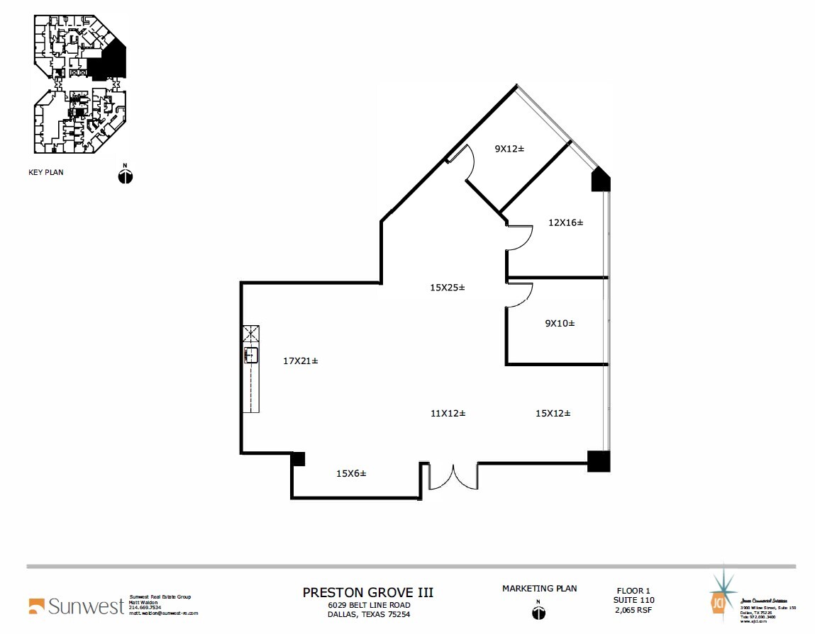 6009 Belt Line Rd, Dallas, TX à louer Plan d’étage– Image 1 sur 6